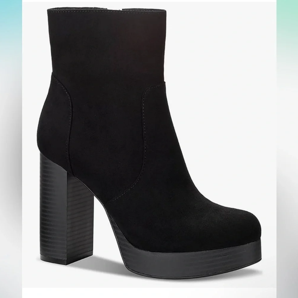 NWT SUN + STONE Elegant Black Ankle Boots - Picture 4 of 5